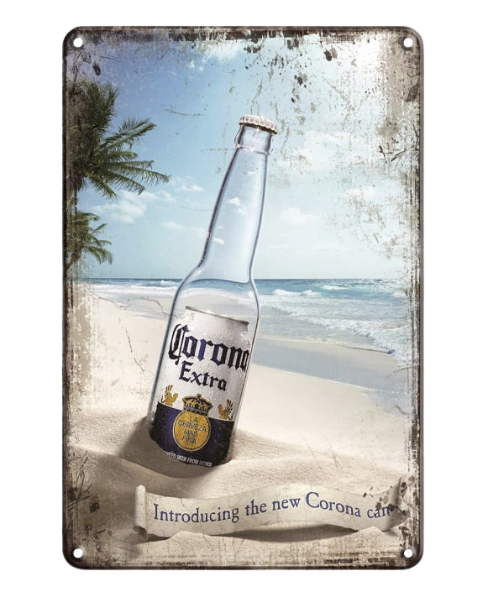 Corona On The Beach – Metal Sign