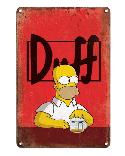 Homer Simpson Duff Beer – Metal Sign