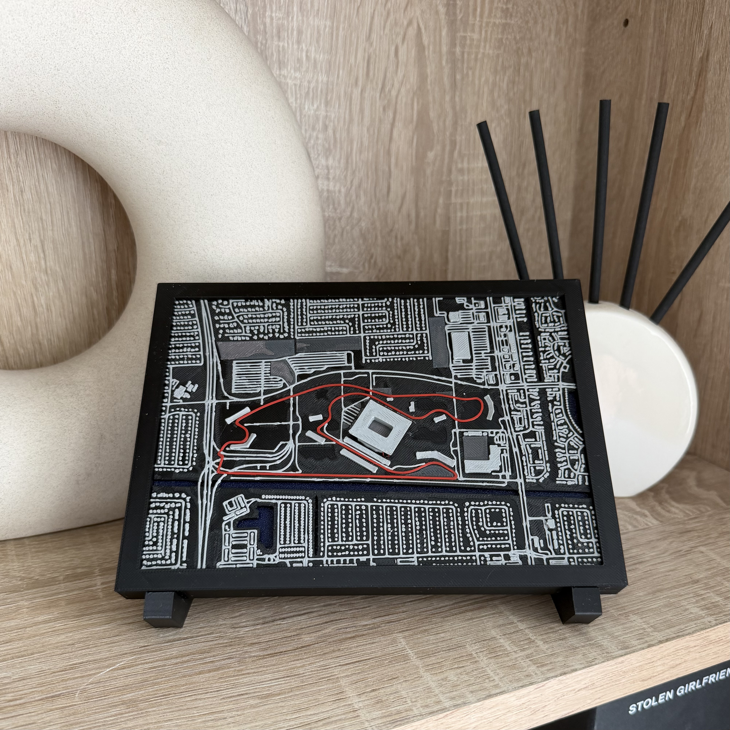 Championship Circuit Terrain Maps - 3D Printed Displays with Stand