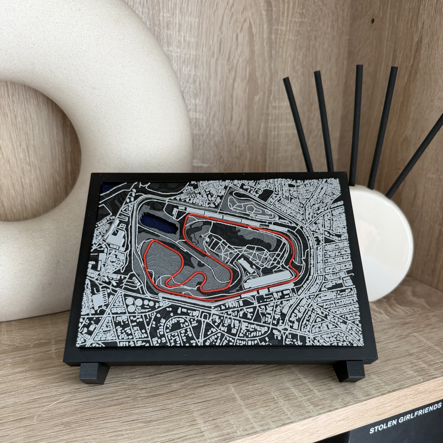 Championship Circuit Terrain Maps - 3D Printed Displays with Stand