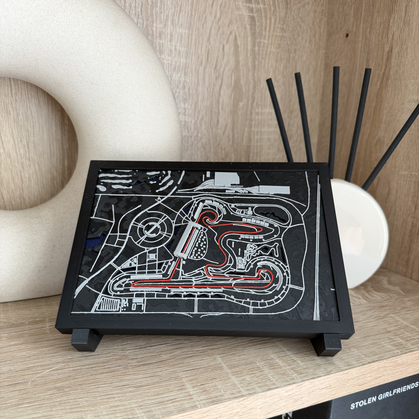 Championship Circuit Terrain Maps - 3D Printed Displays with Stand