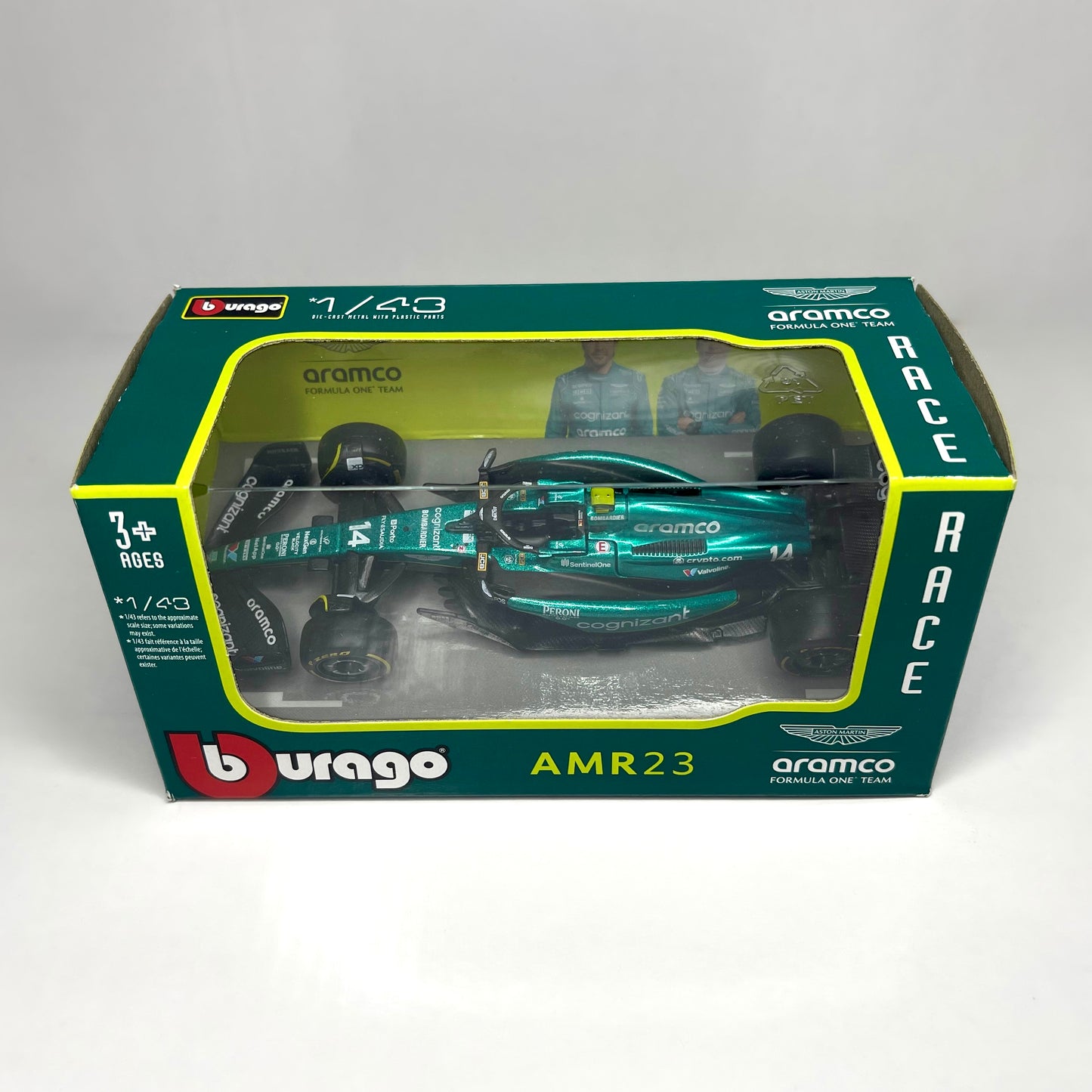 Bburago 1:43 Aston Martin AMR23 – Fernando Alonso Edition