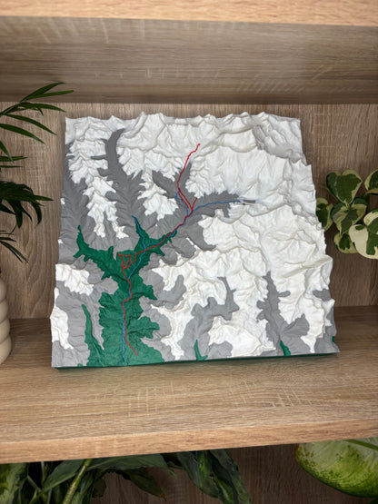 Custom 3D Printed Trail Map | Your Route, Track or Hometown in 3D