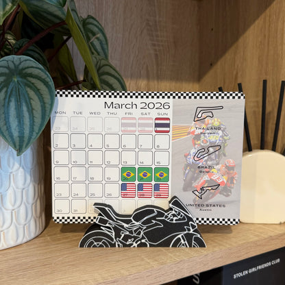 2026 MotoGP-Inspired Calendar – Premium Race Schedule Desk Calendar