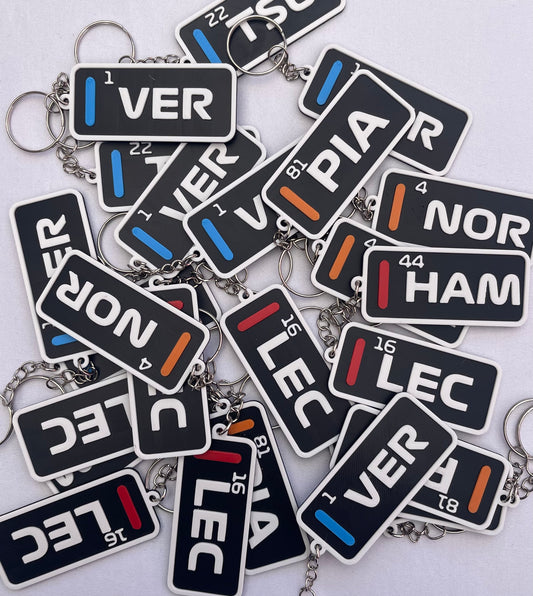 F1 Driver Key Chains