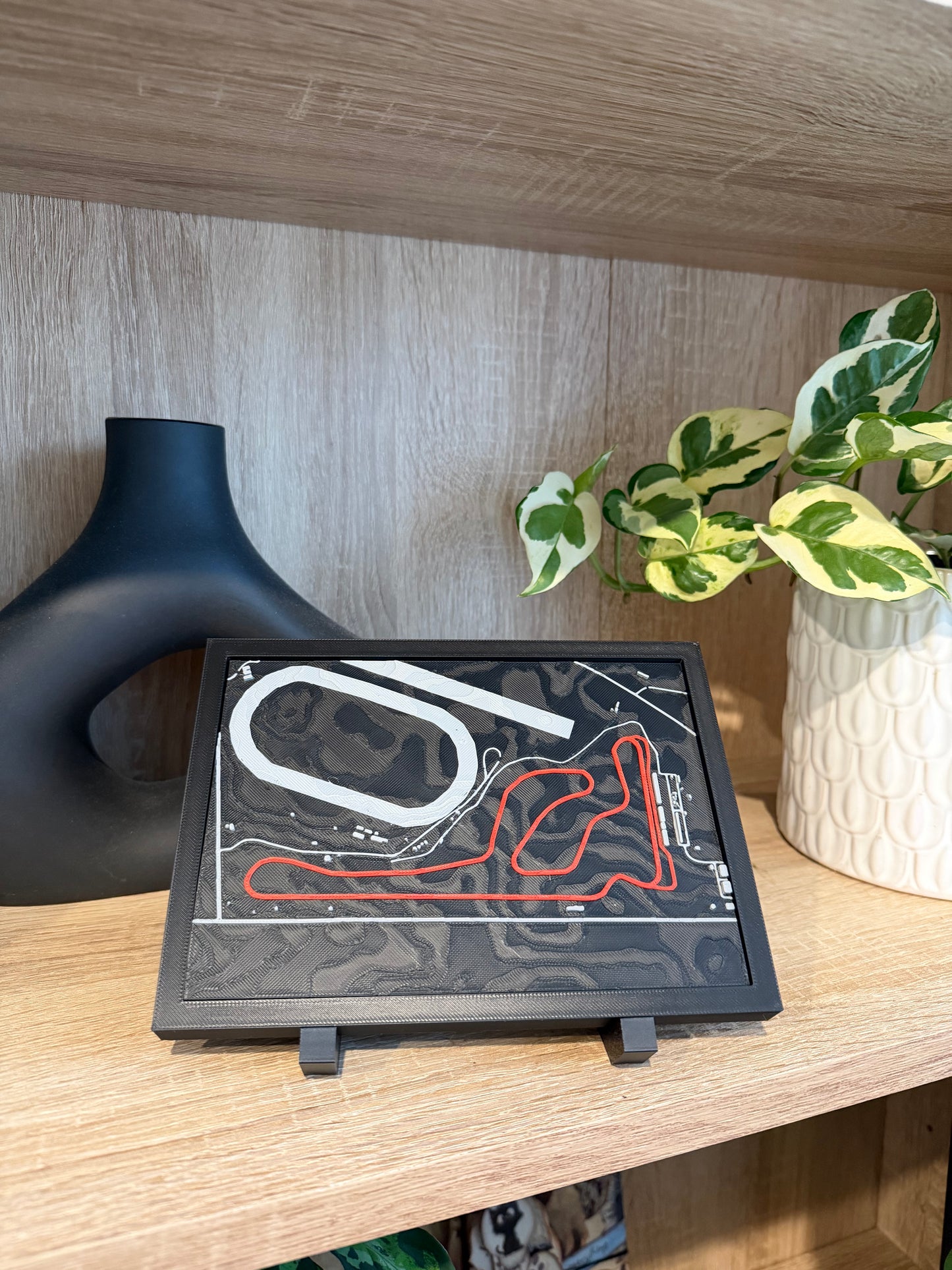 V8 Supercars Inspired Circuit Terrain Maps - 3D Printed Track Displays with Stand