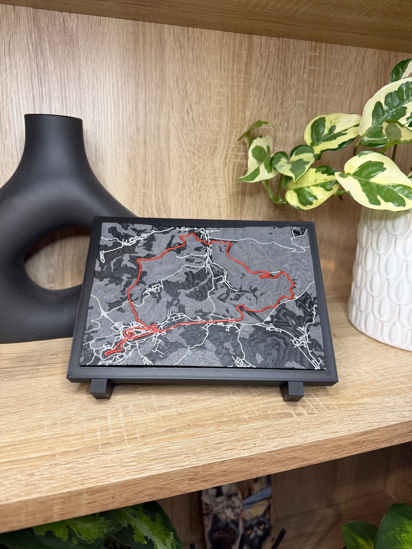 World Track Terrain Maps - 3D Printed Circuit Displays with Stand