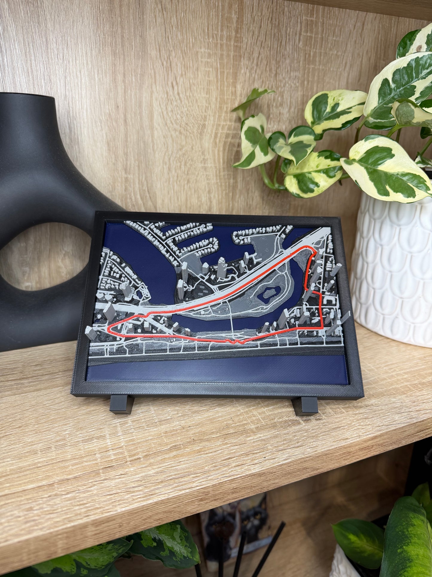 V8 Supercars Inspired Circuit Terrain Maps - 3D Printed Track Displays with Stand