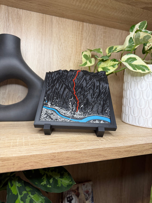 Hakarimata Summit Track - 3D Terrain Map
