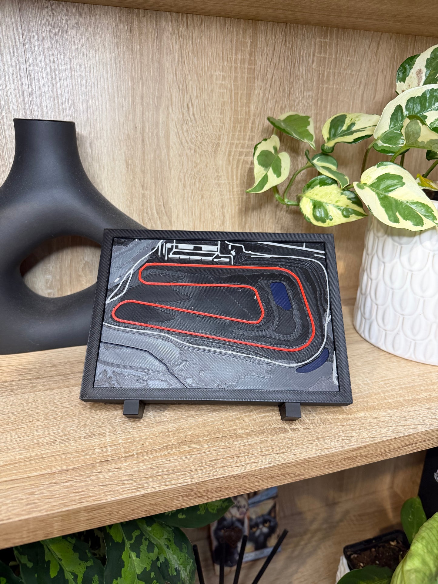 V8 Supercars Inspired Circuit Terrain Maps - 3D Printed Track Displays with Stand