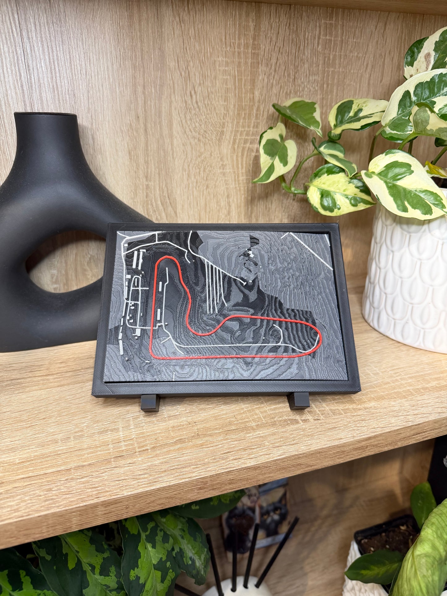 V8 Supercars Inspired Circuit Terrain Maps - 3D Printed Track Displays with Stand
