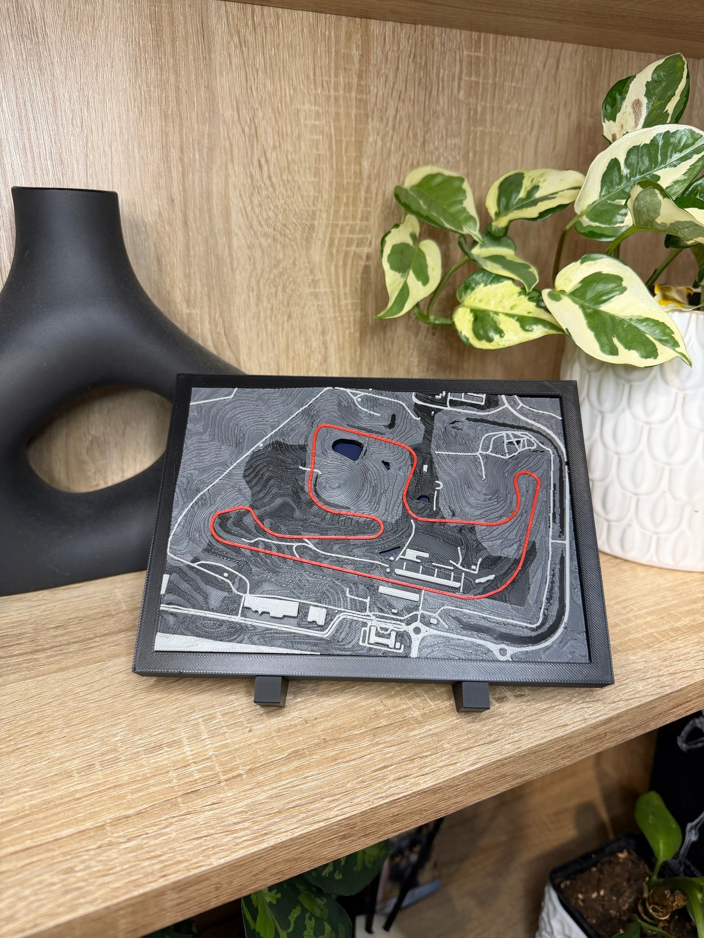 V8 Supercars Inspired Circuit Terrain Maps - 3D Printed Track Displays with Stand