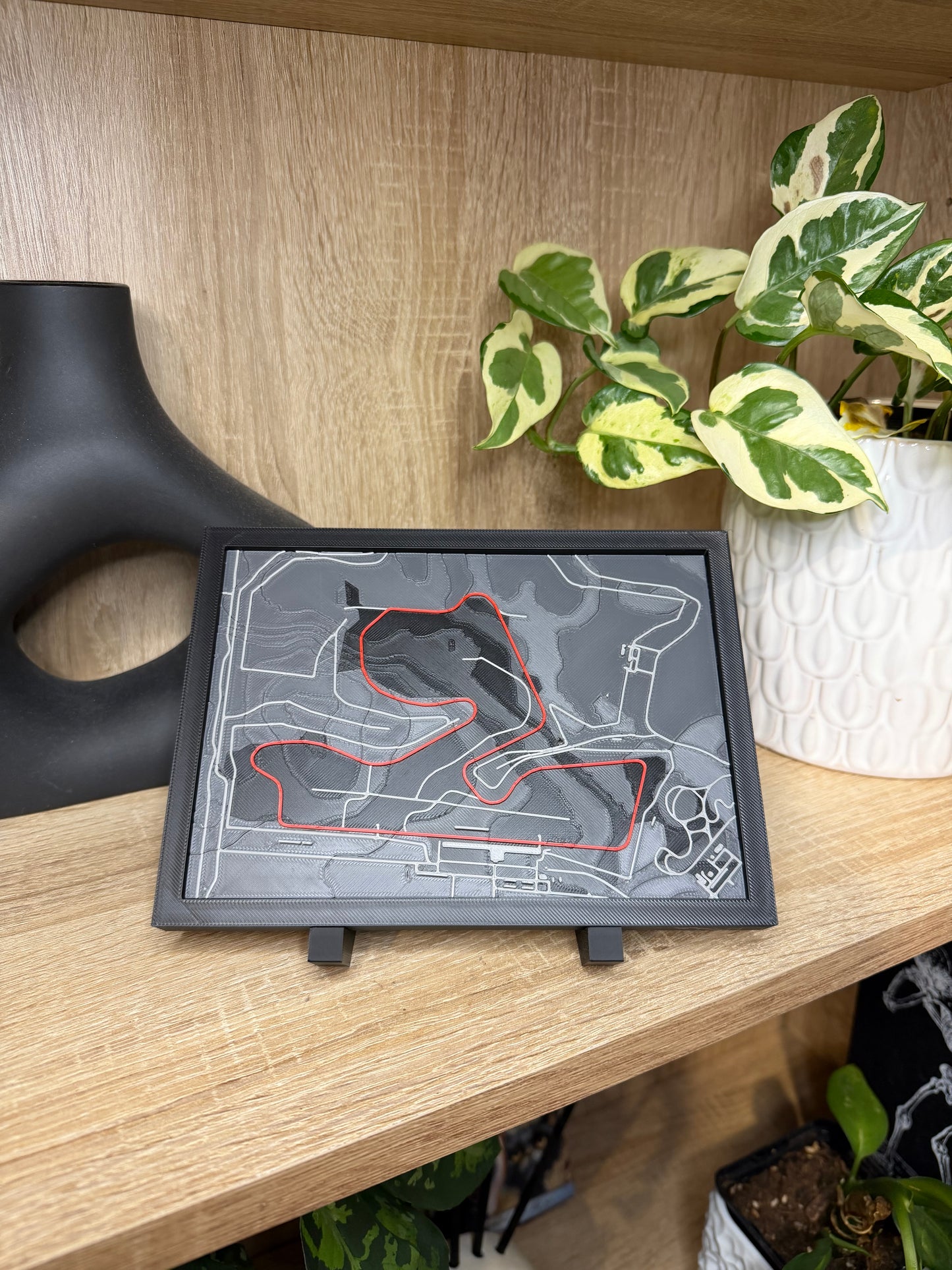 V8 Supercars Inspired Circuit Terrain Maps - 3D Printed Track Displays with Stand