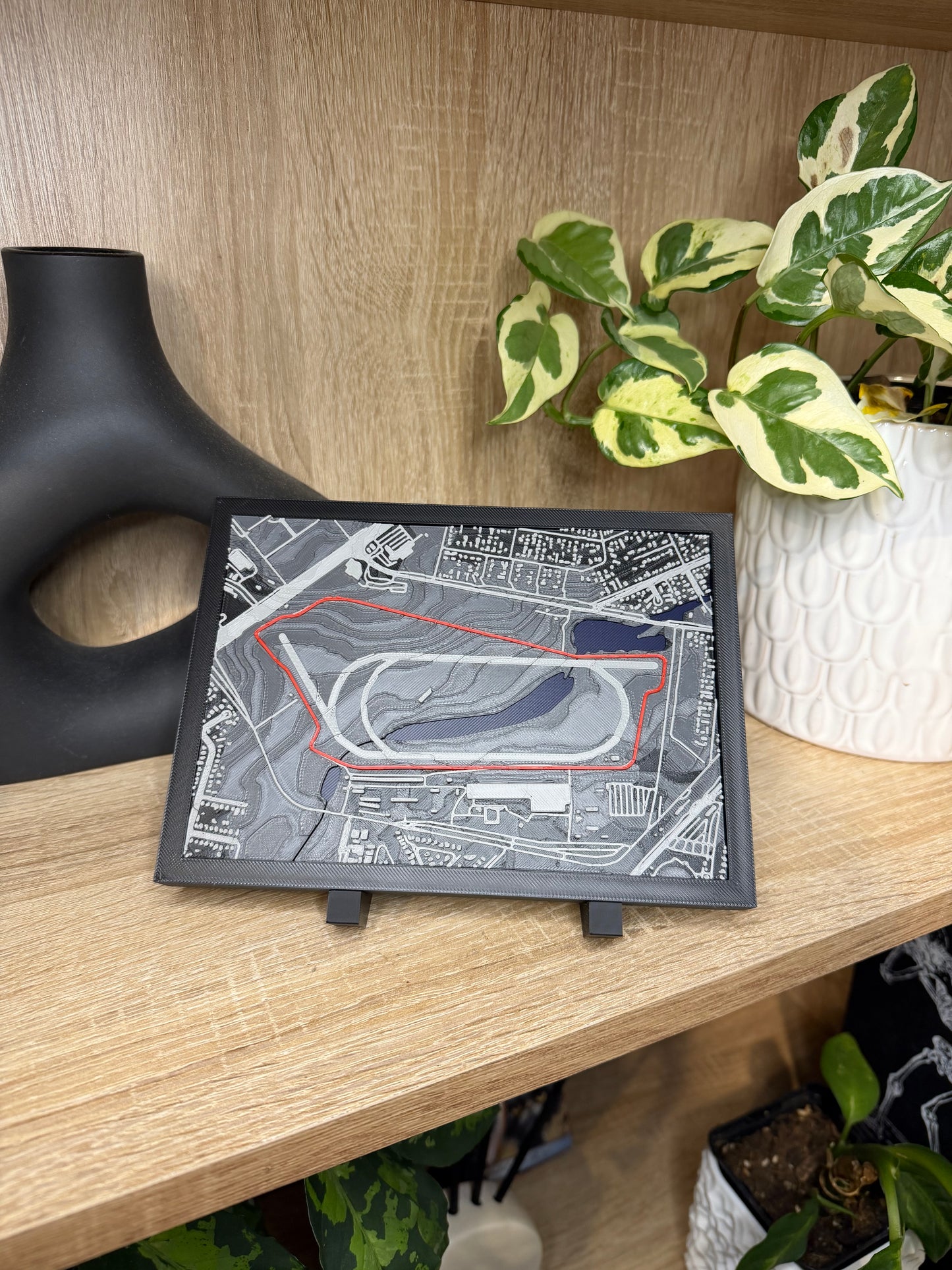 V8 Supercars Inspired Circuit Terrain Maps - 3D Printed Track Displays with Stand