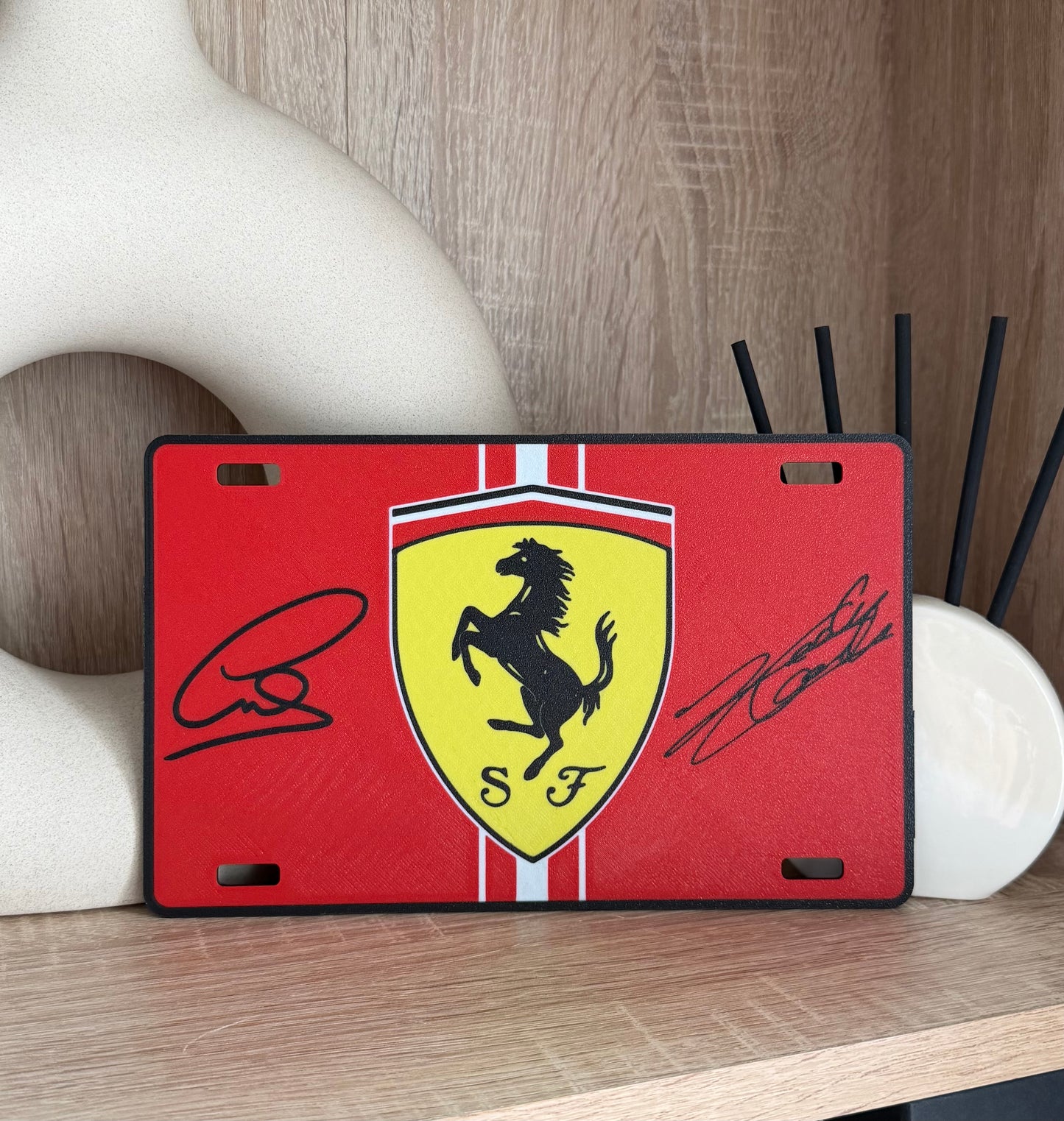 F1-Inspired Signed Team Display Plates - 3D Printed Motorsport Decor