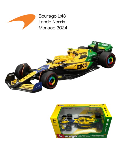 Bburago 1:43 McLaren MCL38 Monaco 2024 – Lando Norris Edition