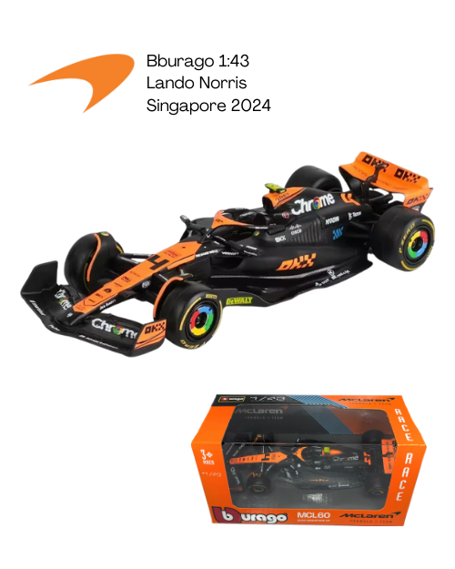 Bburago 1:43 McLaren MCL60 Singapore 2024 – Lando Norris Edition