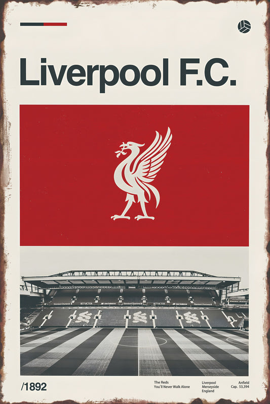 Liverpool FC Anfield Stadium Poster – Metal Sign