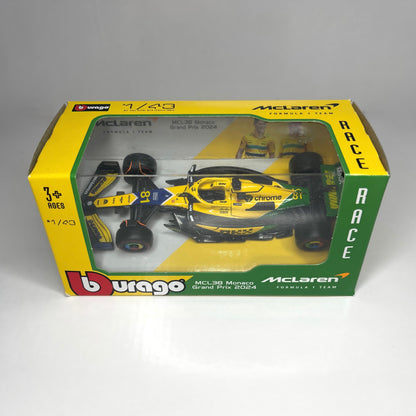 Bburago 1:43 McLaren MCL38 Monaco 2024 – Oscar Piastri Edition