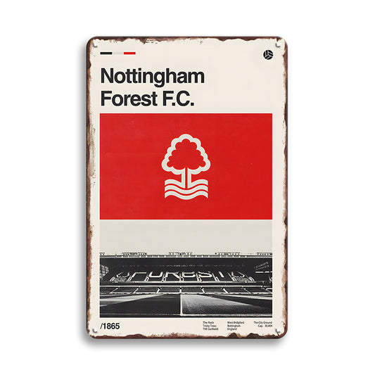 Nottingham Forest FC The City Ground Stadium Poster – Metal Sign