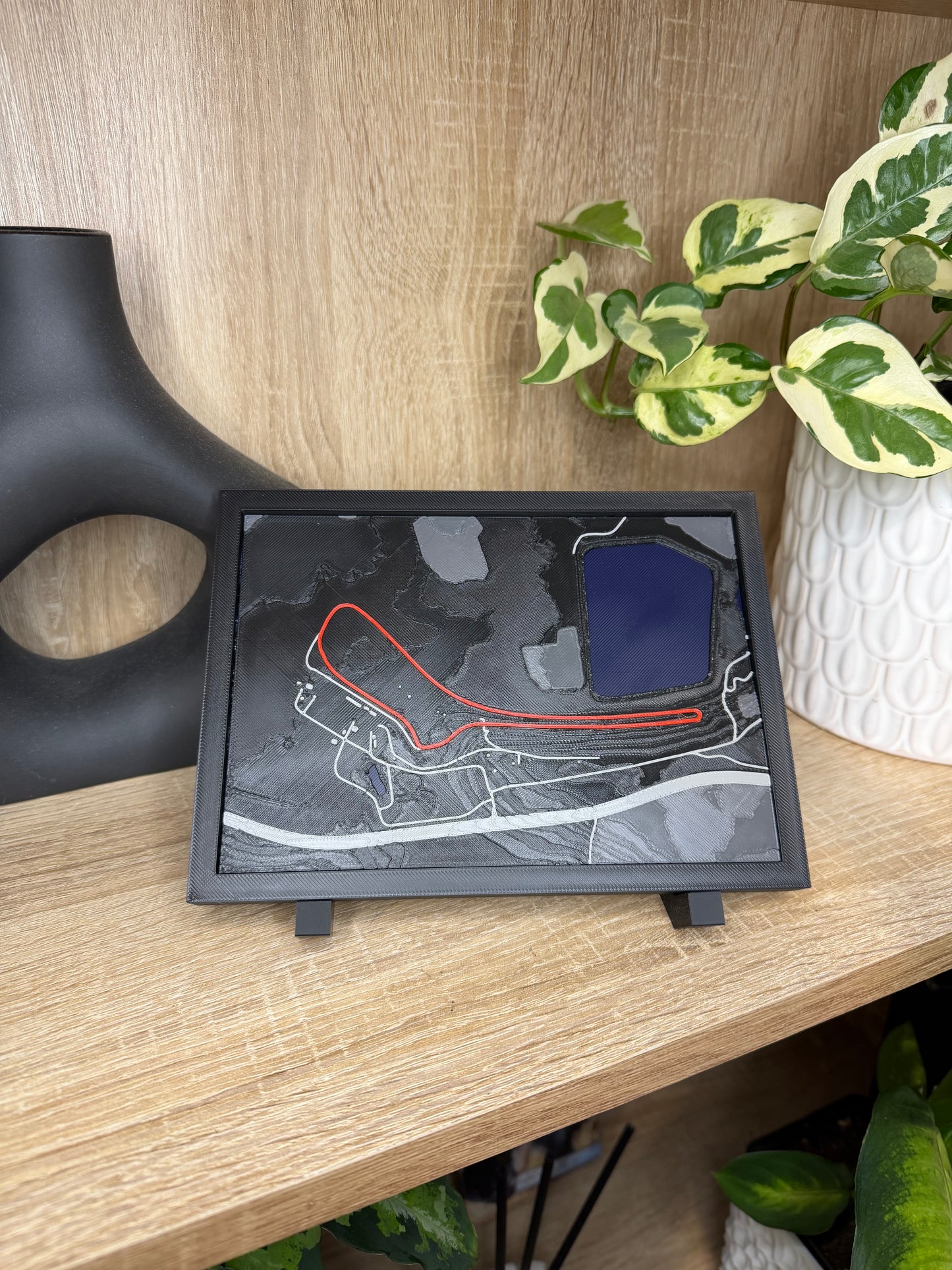 V8 Supercars Inspired Circuit Terrain Maps - 3D Printed Track Displays with Stand