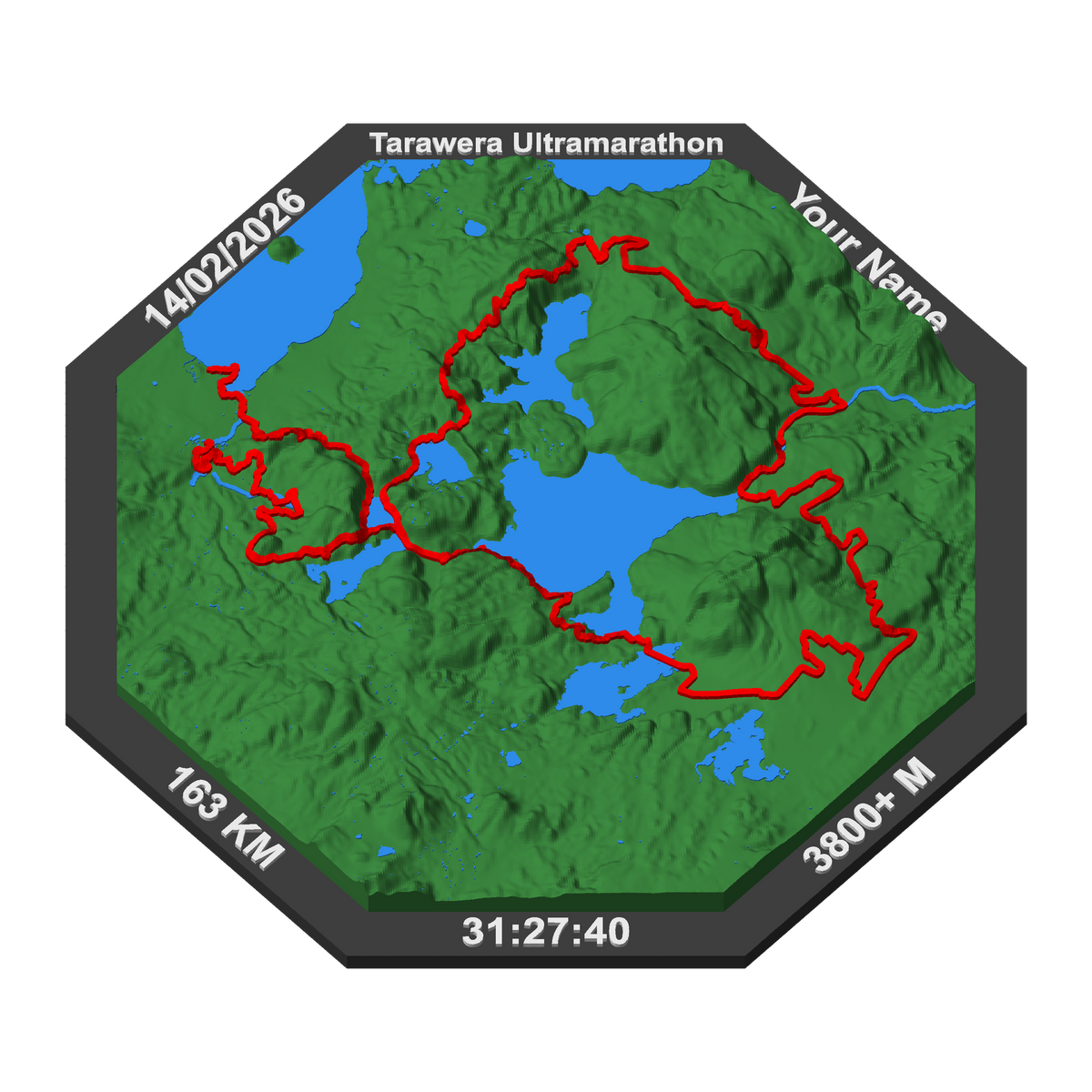 The Finish Line | Custom Route Trophy Map