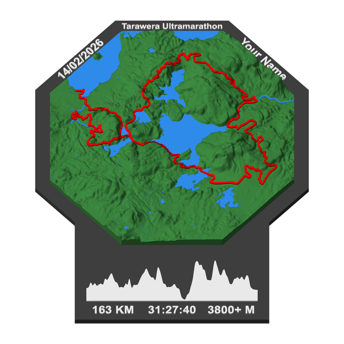 The Finish Line | Custom Route Trophy Map