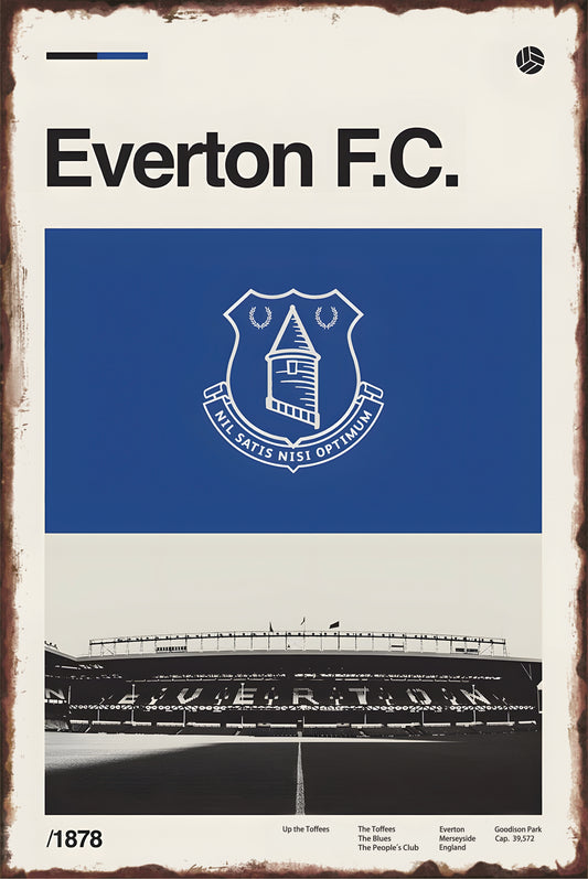 Everton FC Goodison Park Stadium Poster – Metal Sign